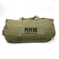 Psychowear Vintage Canvas Barrel Bag military-green --Psycho Industries--