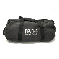 Psychowear Vintage Canvas Barrel Bag black --Psycho Industries--
